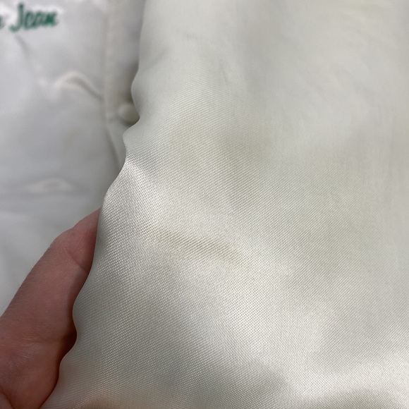 Vintage Special Export Satin Swingster Jacket White Green Size Small RARE - Picture 8 of 8